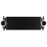 Black intercooler with circular inlets for Mishimoto 21+ Bronco stock location int kit
