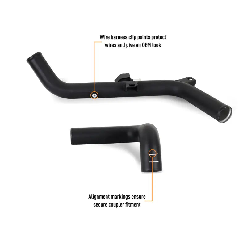 Mishimoto 21 + Bronco 2.7L Intercooler Pipe Kit Micro Wrinkle Black - Truck & Automotive