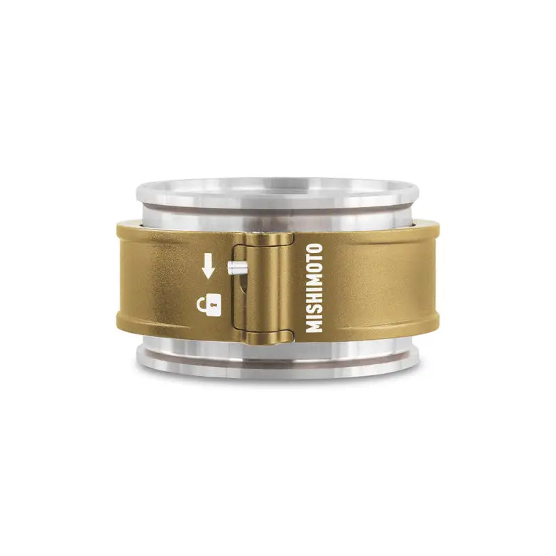 Gold-colored locking metal ring for Mishimoto 3.0in Quick Release Clamp Assembly