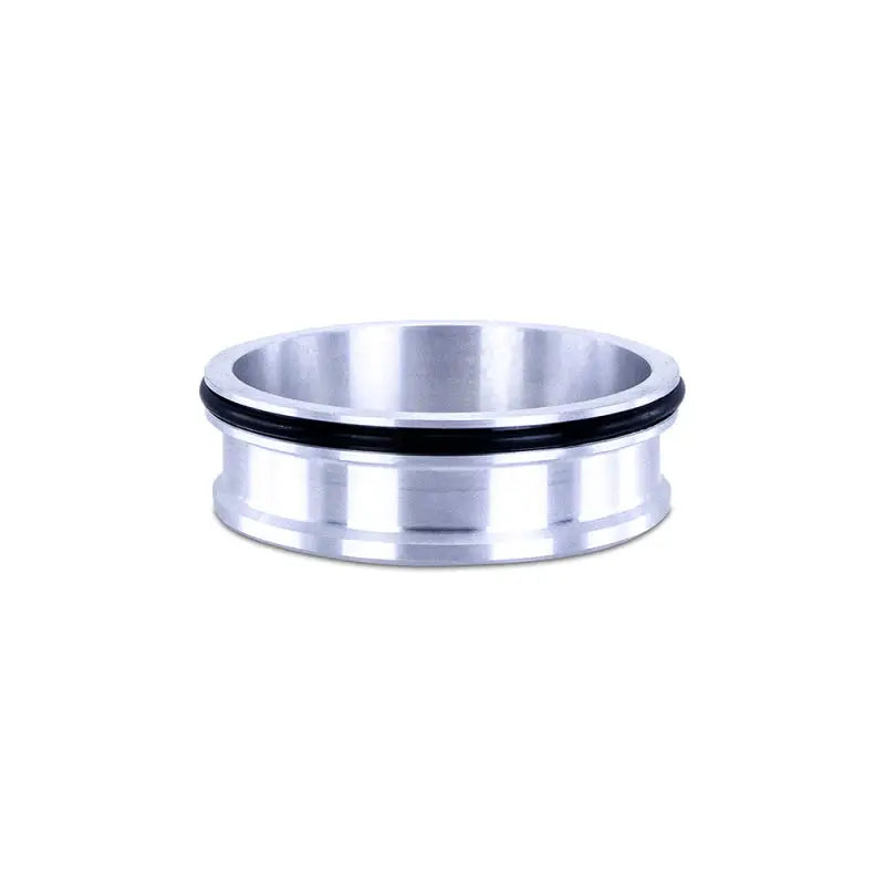 Silver metal ring with black rubber seal for Mishimoto quick release clamp weld