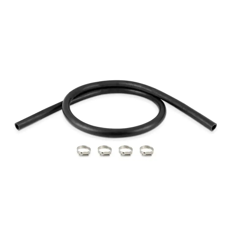 Black rubber hose with metal clamps for Mishimoto 3/4-in EPDM 6ft Hose setup