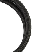 Mishimoto 3ft stainless steel braided hose with -10AN fittings in black for performance cars