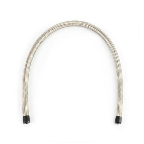 Mishimoto 3ft stainless steel braided hose with black end caps for durability