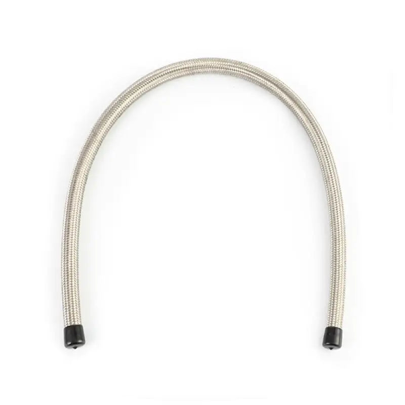 Mishimoto 3ft stainless steel braided hose with black end caps for durability