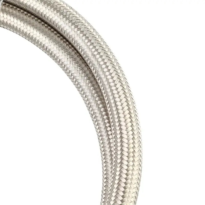 Mishimoto 3ft stainless steel braided hose with -4AN fittings for automotive use