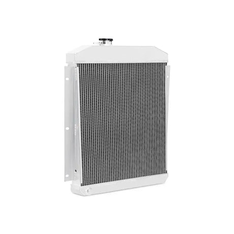 White aluminum radiator with drain plug for Mishimoto 47-54 Chevrolet 3100 series truck