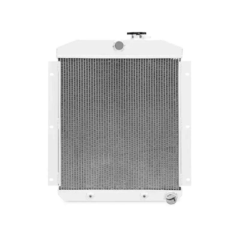 White aluminum radiator with drain plug for Chevrolet 3100 Series Truck L6