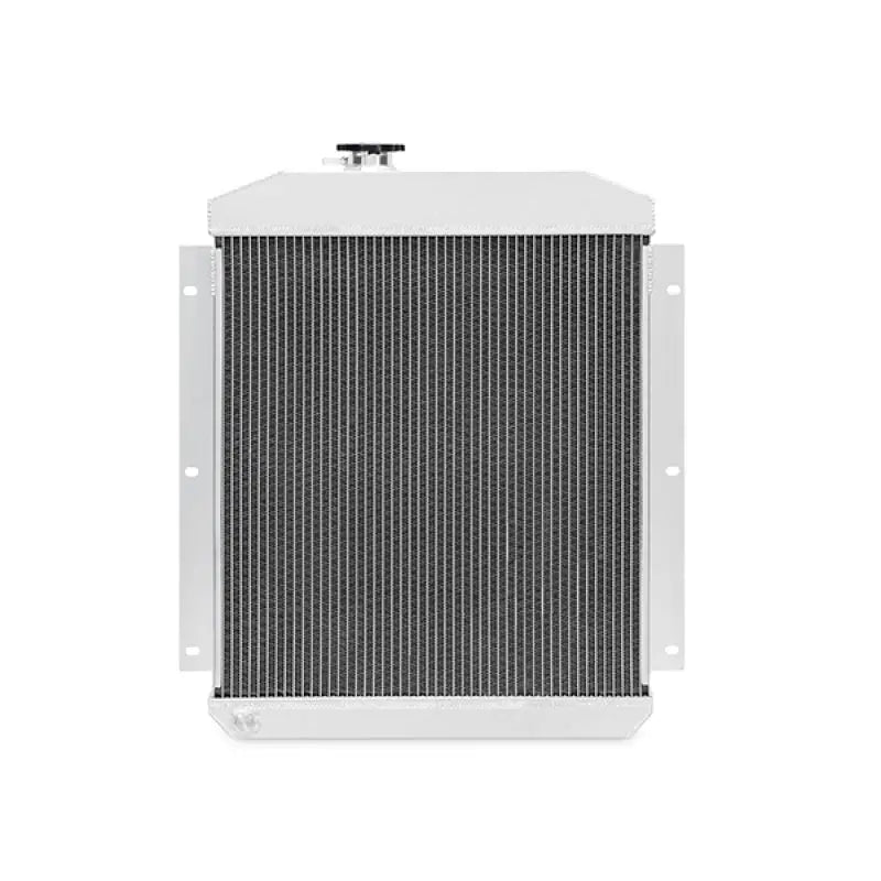White aluminum radiator for Series Truck with drain plug, fits Mishimoto 47-54 Chevrolet 3100
