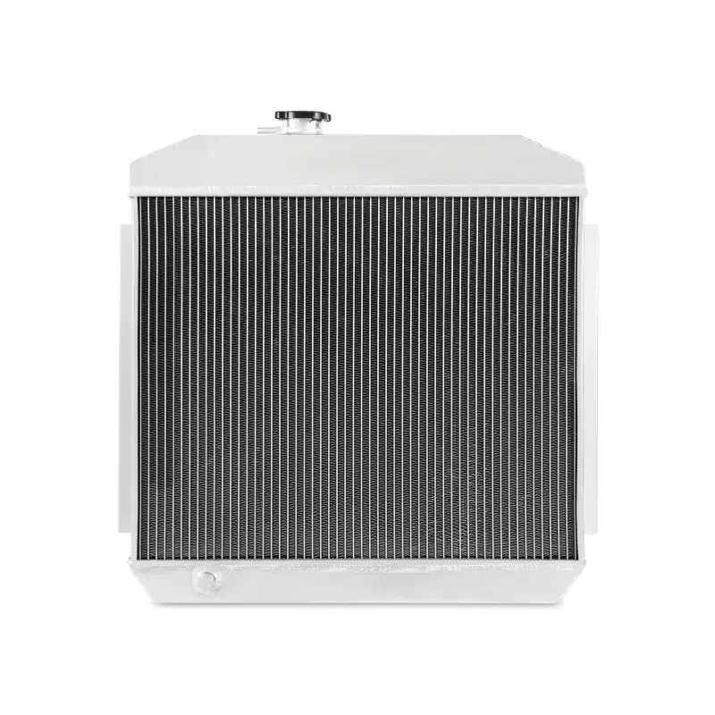 White aluminum radiator for Chevrolet Bel Air from Mishimoto, fits 55-57 Bel Air Chevy