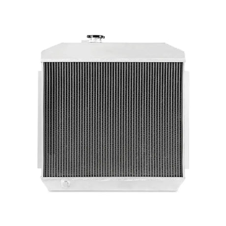 White aluminum radiator for Chevrolet Bel Air inline 6 engine upgrade