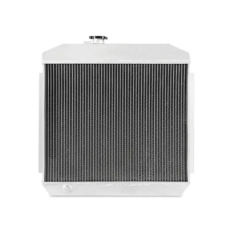 White aluminum radiator for Chevrolet Bel Air inline 6 engine upgrade