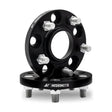 Black Mishimoto 5x114.3 15mm wheel spacers with bolts for better fitment
