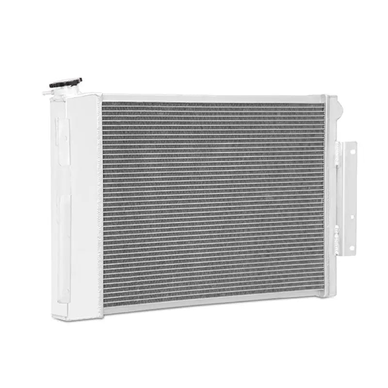 Silver aluminum radiator for Pontiac Firebird, Mishimoto performance aluminum radiator