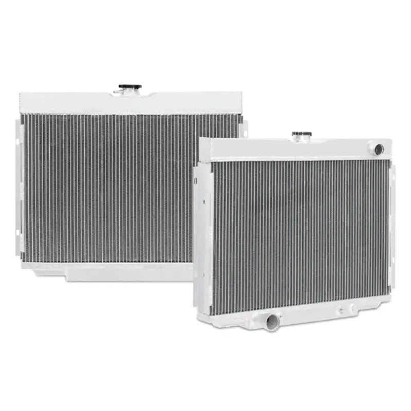 Two aluminum radiators for Ford Mustang Big Block X-Line cooling upgrade