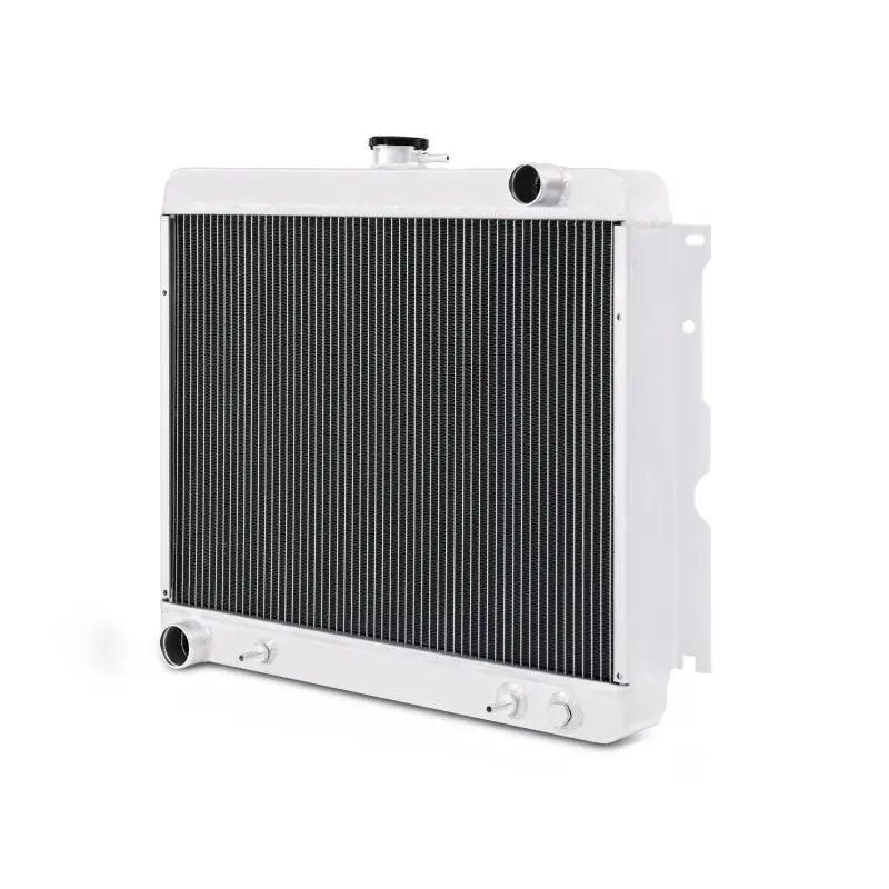 White aluminum radiator for Plymouth Barracuda big block from Mishimoto
