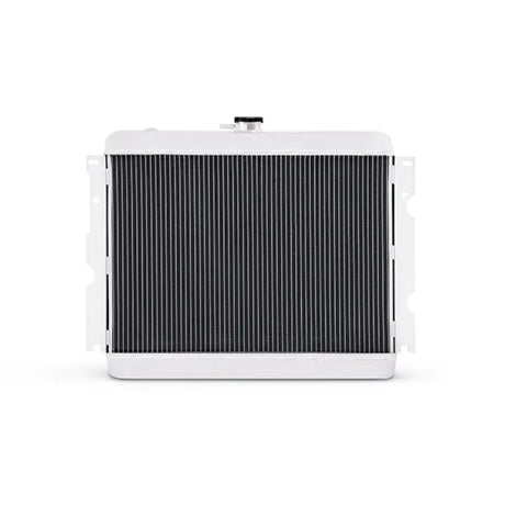 White aluminum radiator for Plymouth Barracuda with big block engine upgrade
