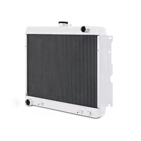 White aluminum radiator for Plymouth Barracuda with big block engine by Mishimoto