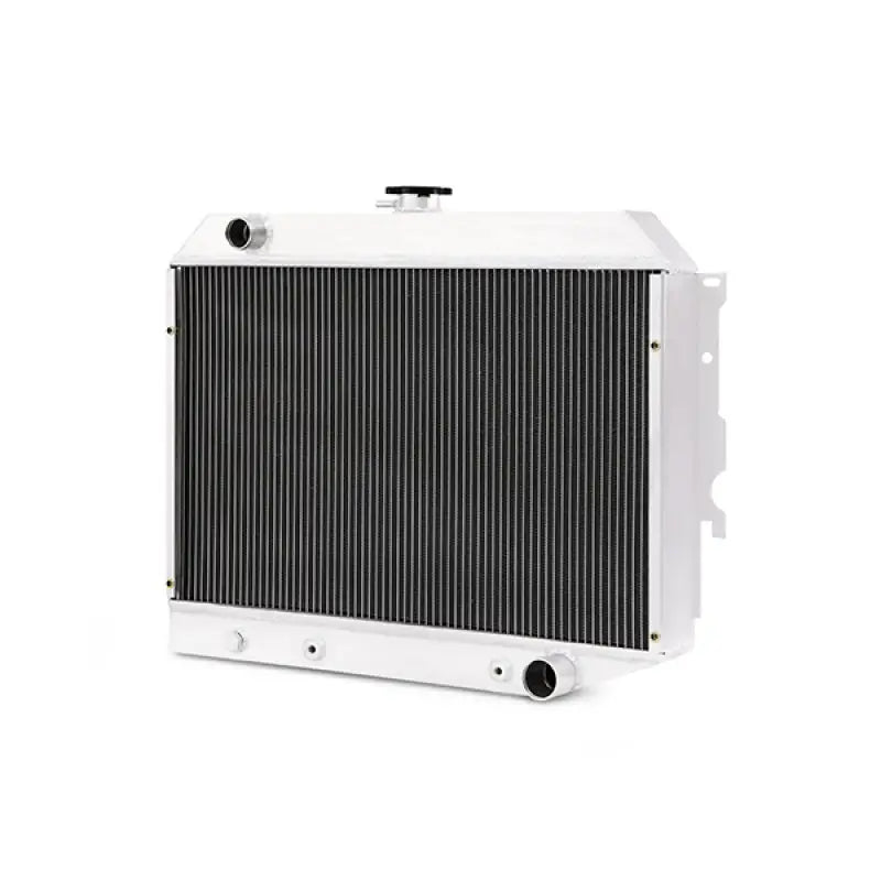 White aluminum radiator for Plymouth Barracuda small block engine replacement