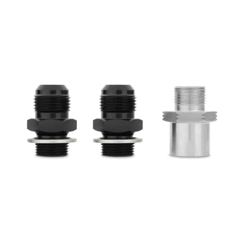 Three metal pipe fittings for Mishimoto oil cooler kit on 79-93 Ford Mustang 5.0L