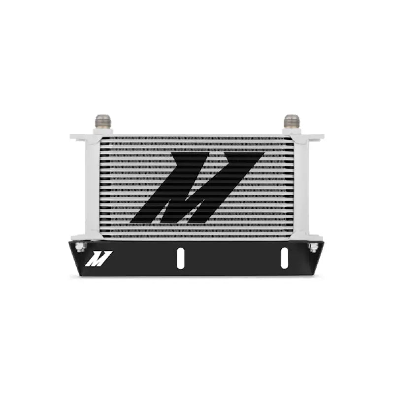 Silver and black oil cooler for Ford Mustang 5.0L thermostatic oil cooler kit