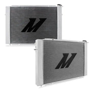Two silver aluminum radiators for improved cooling efficiency in Holden Commodore VP/VR/VS V8
