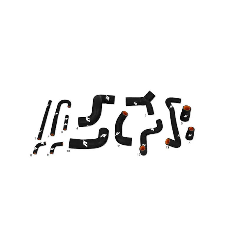 Black silicone hose kit for BMW E30 M3, upgrade with durable silicone hoses