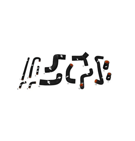 Black silicone hose kit for BMW E30 M3, upgrade with durable silicone hoses