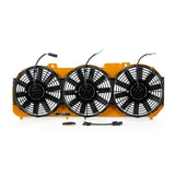 Triple electric cooling fan assembly for Jeep Cherokee with performance aluminum fan shroud