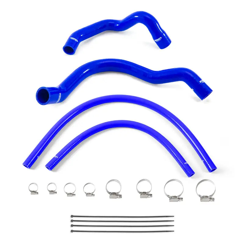 Blue silicone hose kit with clamps and zip ties for Jeep Cherokee 4.0 engine upgrade