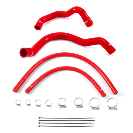Red silicone hose kit with clamps and zip ties for Jeep Cherokee 4.0 engine upgrade