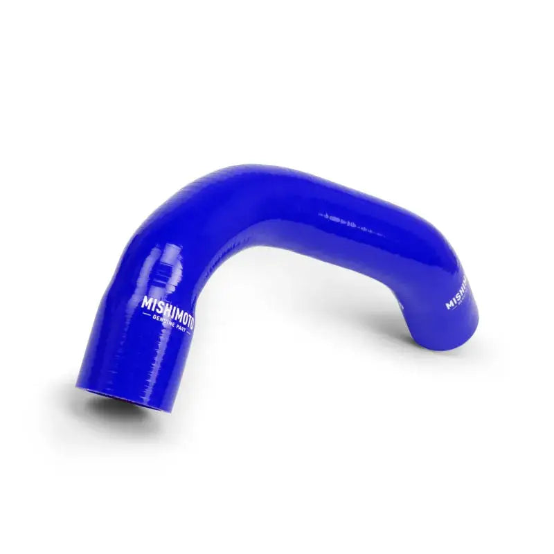 Blue silicone hose from Mishimoto Jeep Wrangler YJ silicone hose kit, curved shape