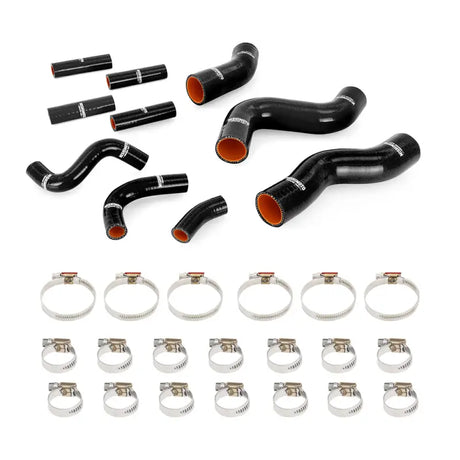 Black silicone radiator and heater hose kit with clamps for Land Cruiser repairs