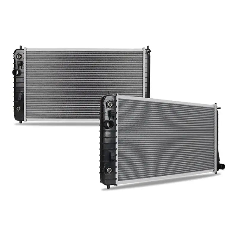 Image of two Mishimoto replacement radiators for Chevrolet Cavalier cars