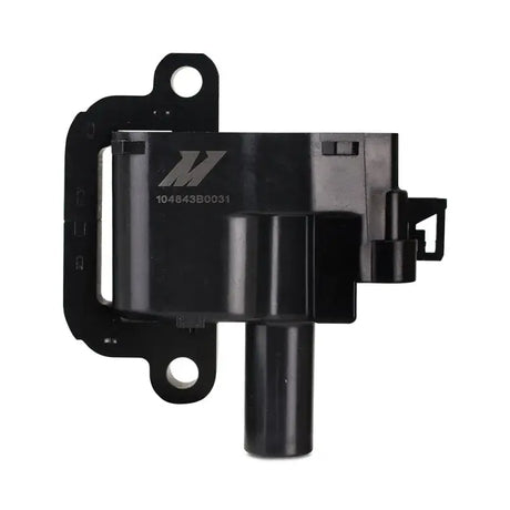 Black ignition coil with mounting bracket from Mishimoto 97-02 GM LS1 ignition coil set