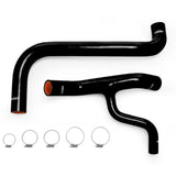 Black silicone radiator hose with clamps from Mishimoto Ford F-150 radiator hose kit