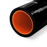 Black silicone radiator hose with orange interior from Mishimoto Ford F-150 radiator hose kit
