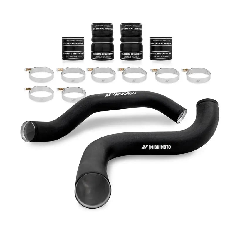 Mishimoto 99-03 Ford 7.3L Powerstroke PSD Intercooler Pipe/Boot Kit - Wrinkle Black - Truck & Automotive