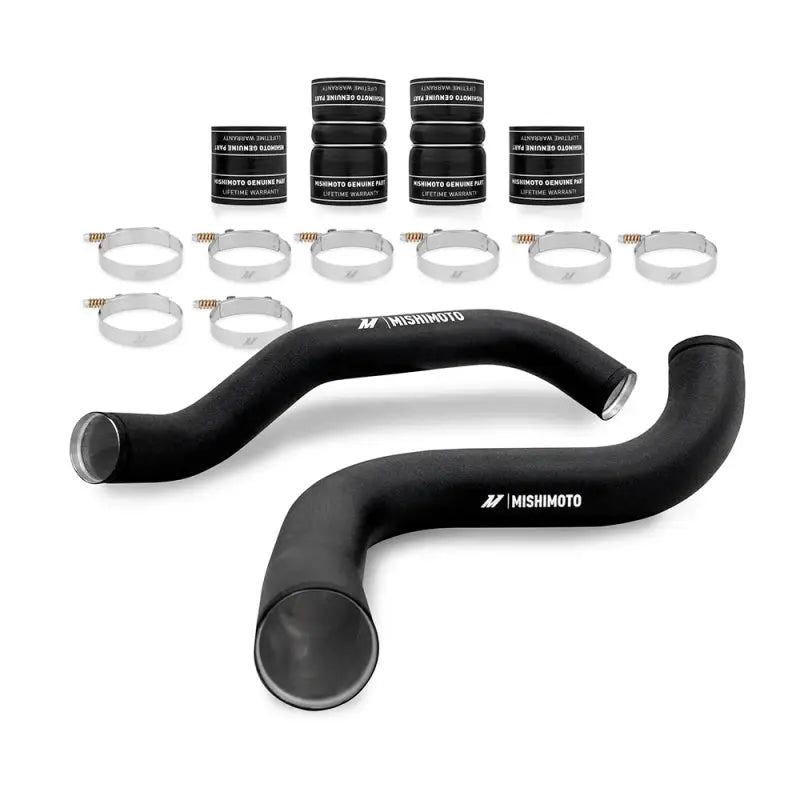 Mishimoto MMICP-F2D-99KWBK Mishimoto 99-03 Ford 7.3L Powerstroke PSD Intercooler Pipe/Boot Kit - Wrinkle Black