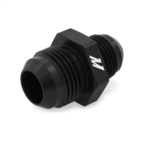 Black Mishimoto Aluminum -6AN to -8AN reducer fitting for high-quality adapter fitting