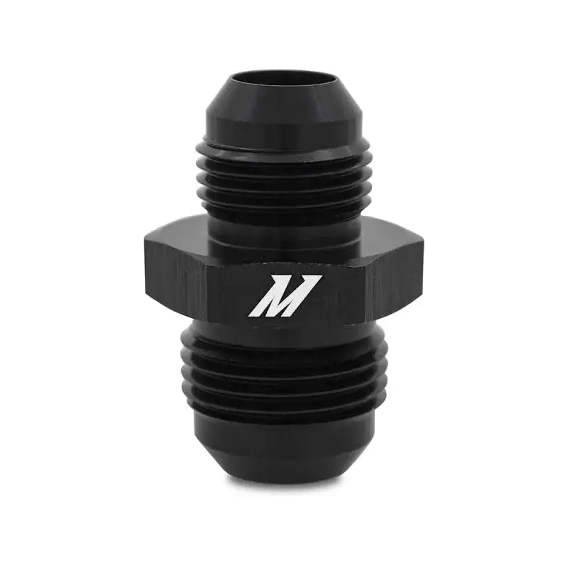 Black Mishimoto Aluminum -6AN to -8AN reducer fitting for high-quality port connection