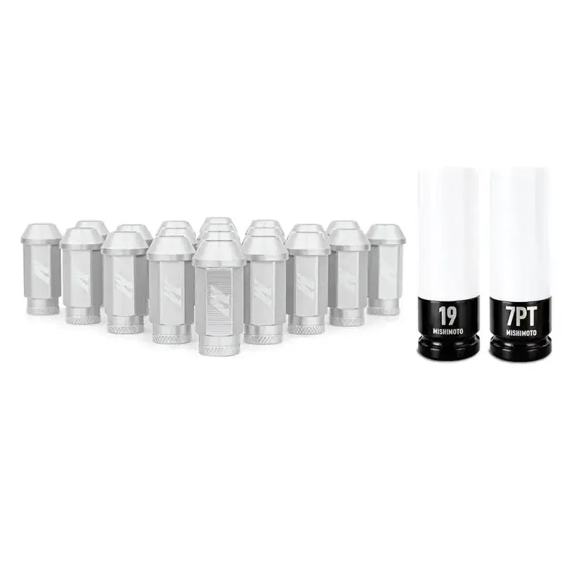 Mishimoto Aluminum Locking Lug Nuts 1/2 X 20 23pc Set Silver - Wheel and Tire Accessories