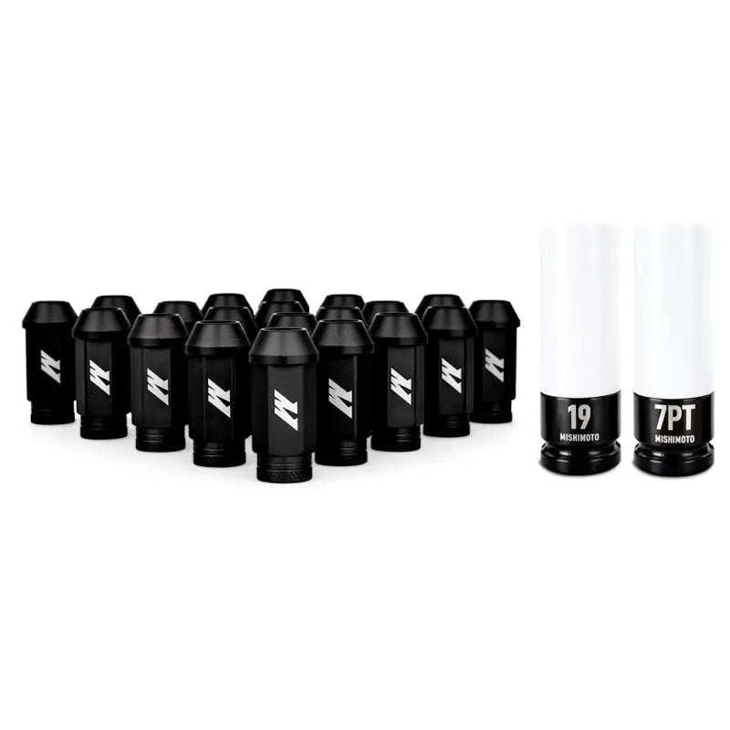 Mishimoto MMLG-125-20LBK Mishimoto Aluminum Locking Lug Nuts M12x1.25 20pc Set Black