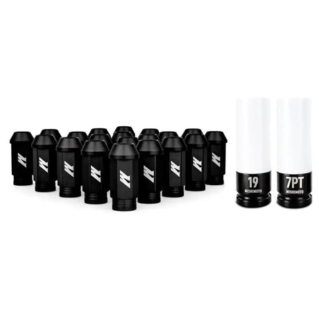 Mishimoto Aluminum Locking Lug Nuts M12x1.5 20pc Set Black - Truck & Automotive
