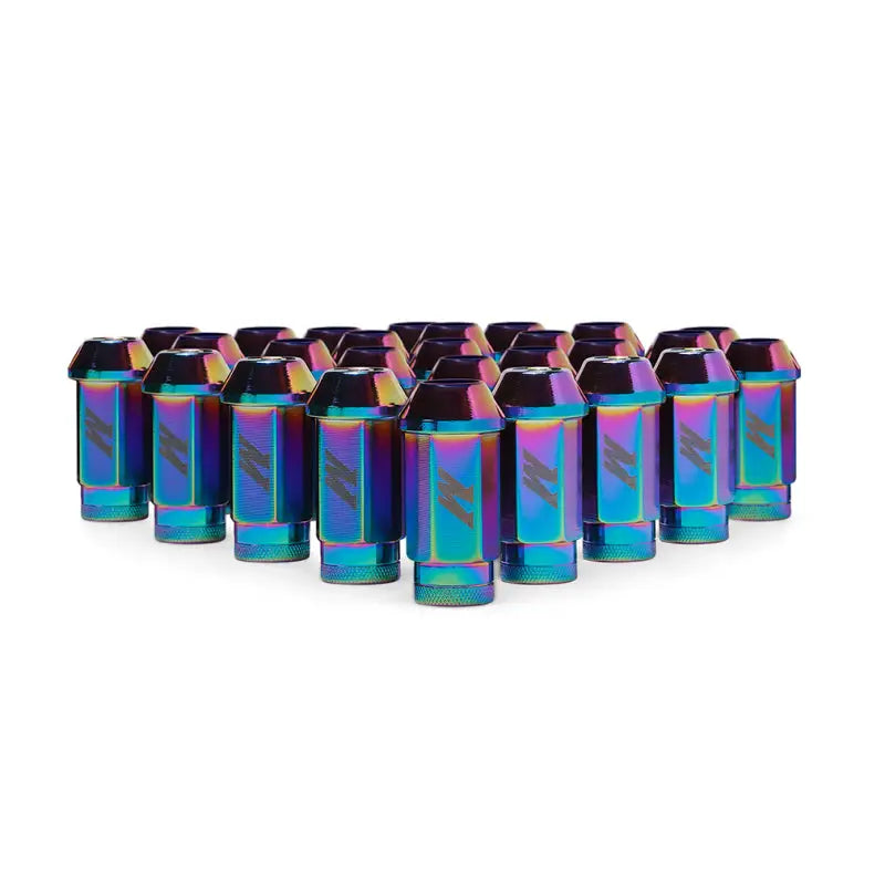 Rainbow-colored lug nuts for Mishimoto Aluminum Locking Lug Nuts M12x1.5 set