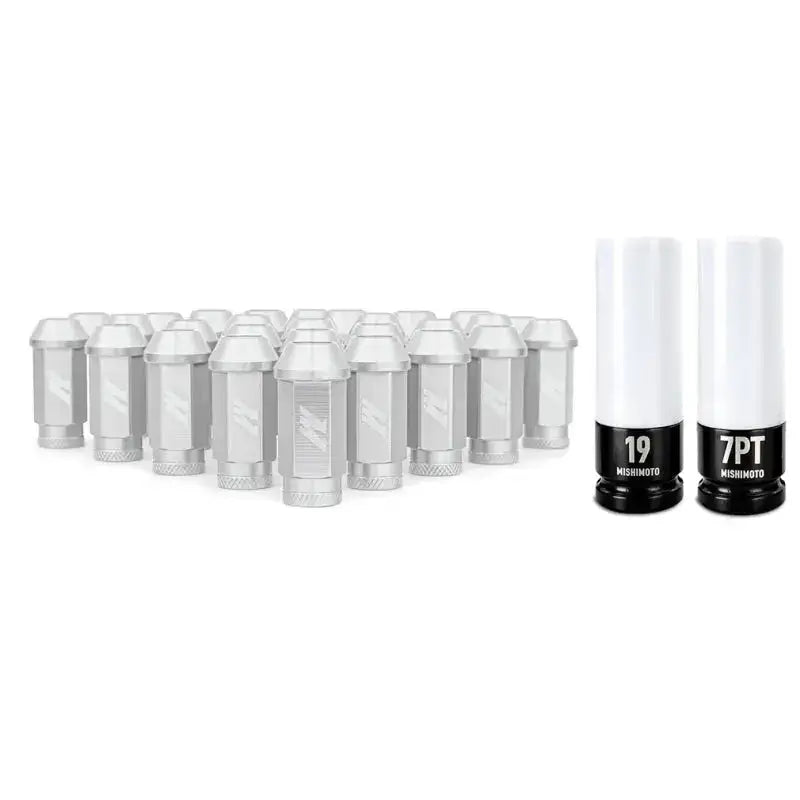 Mishimoto Aluminum Locking Lug Nuts M12x1.5 27pc Set Silver - Wheel and Tire Accessories