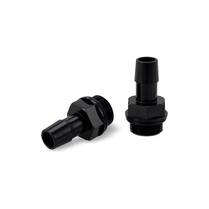 Mishimoto 2pcs. M20x1.5 1/2in Aluminum Catch Can Fittings - Black - Mishimoto