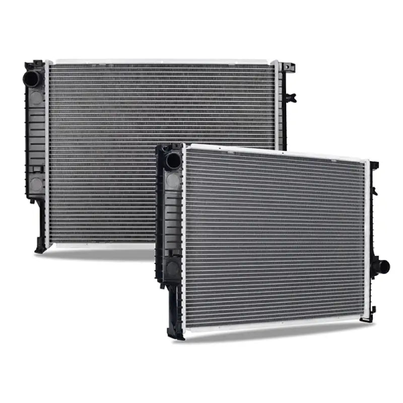 Two car radiators for Mishimoto BMW E36 replacement radiator compatibility