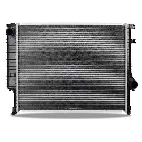 Automotive radiator with plastic tanks for Mishimoto BMW E36 replacement radiator system