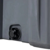Gray plastic container with black drain plug from Mishimoto Borne Off-Road Hard Case 169QT