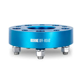 Blue Mishimoto Borne Off-Road Wheel Spacers with studs for enhanced fitment